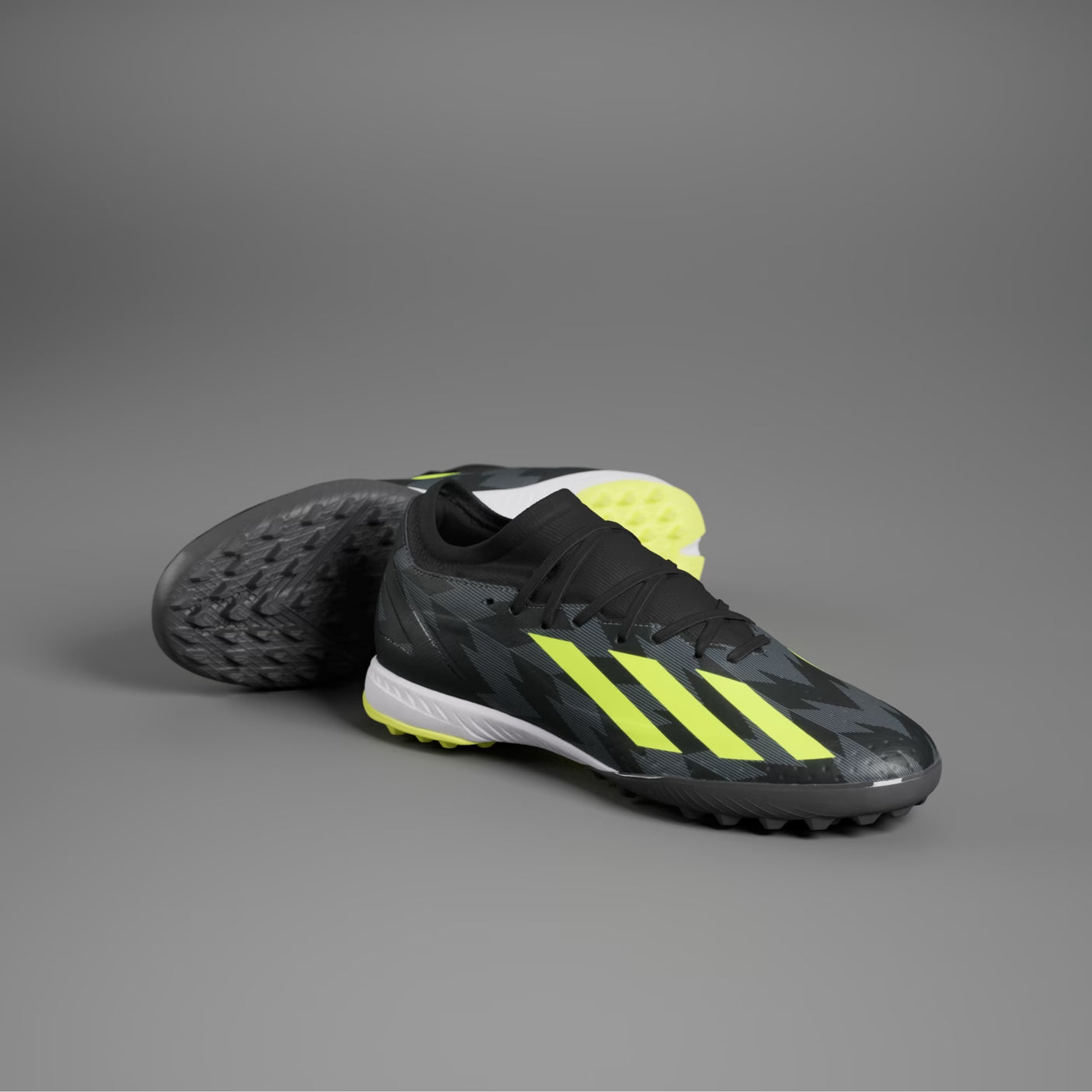 adidas x Crazyfast INJ.3 TF Turf Soccer Shoes Black/Yellow / 11.5