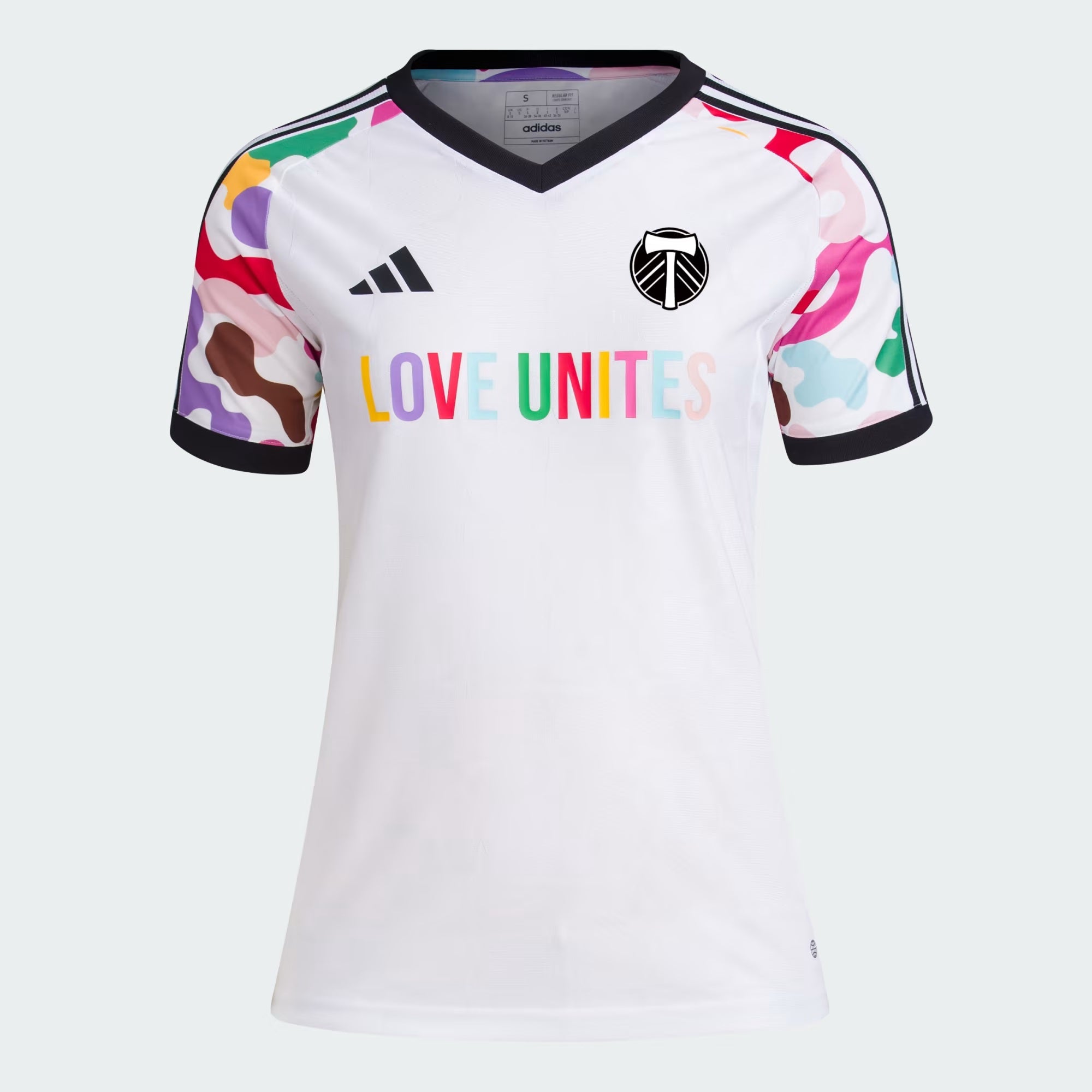 Youth Adidas White Portland Timbers 2023 Pride Pre-Match Top