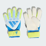 Junior Predator Match Fingersave Keeper Glove [Ray Blue/Lucid Lemon]