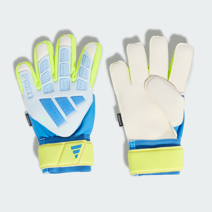 Junior Predator Match Fingersave Keeper Glove [Ray Blue/Lucid Lemon]