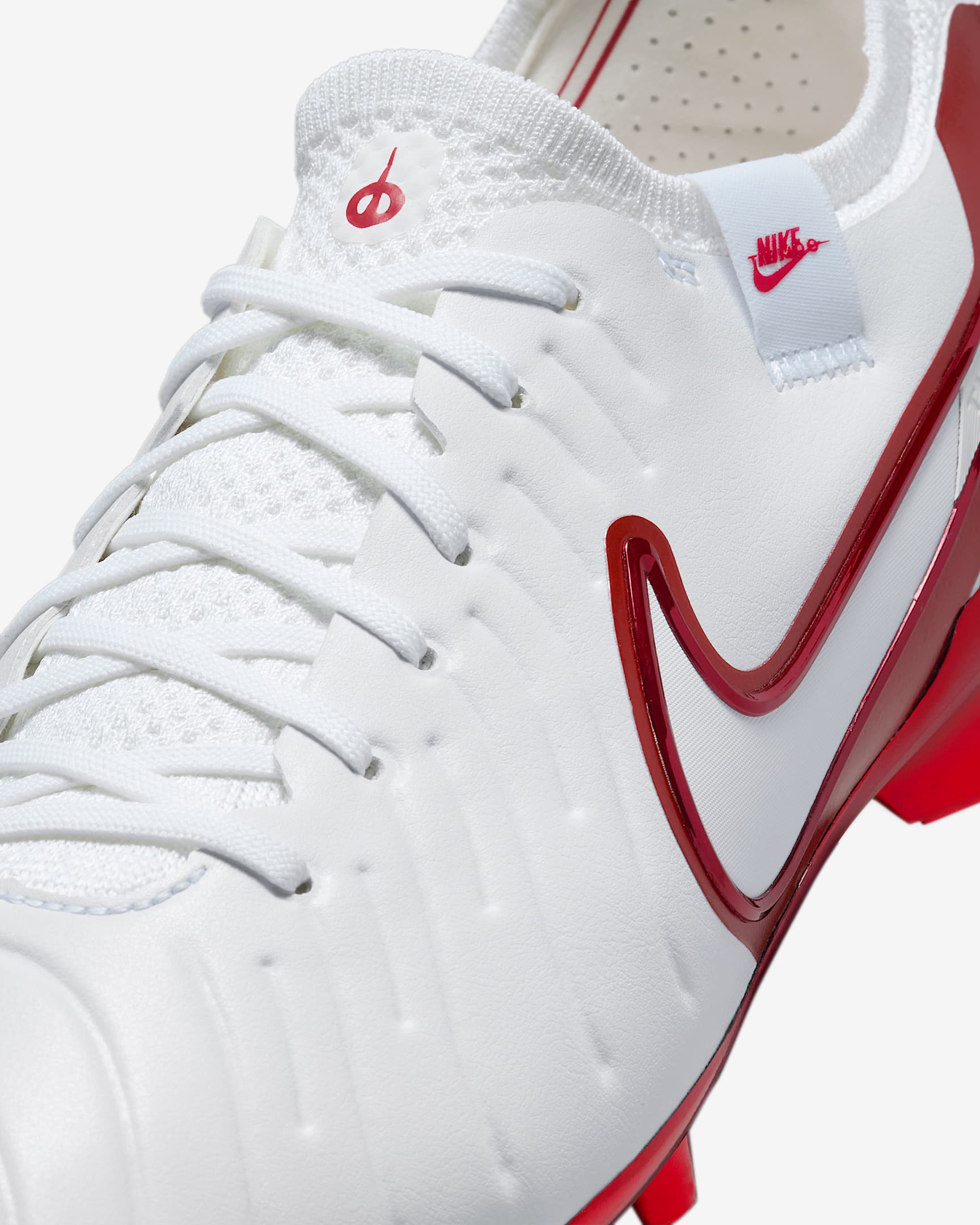 NIKE Tiempo Legend Ⅹ Elite FG LV8 Nike Tiempo Legend X Elite FG - White/Black/Bright Crimson - Mens