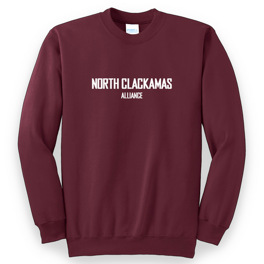 Gen Crewneck Maroon - Text Logo [Unisex]