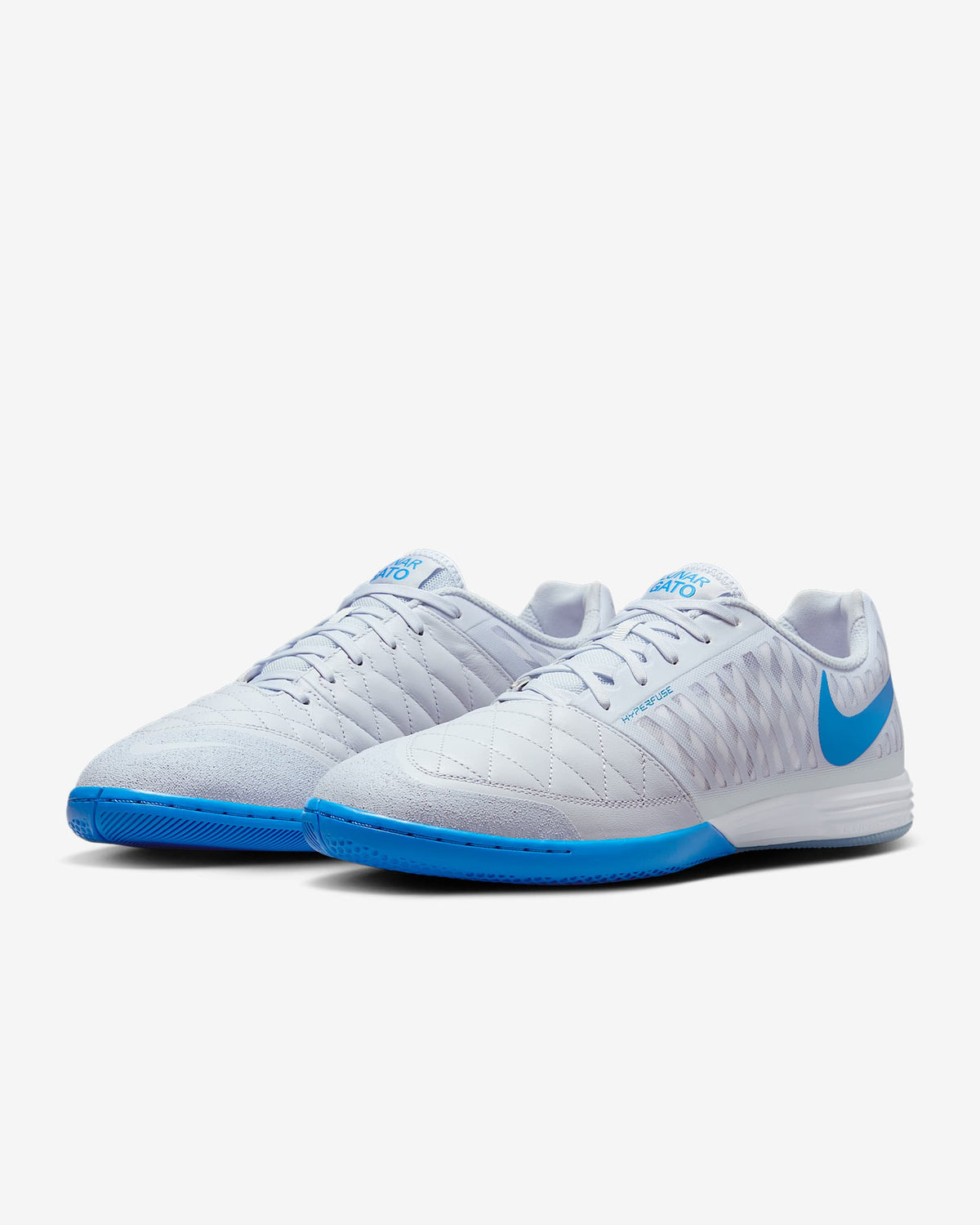 Nike Lunar Gato II Indoor Soccer Shoes‎ Blue Yellow 580458-413 Mens 8.5 Nike Lunar Gato II Indoor Soccer Shoes (Football Grey/Light  main image 2