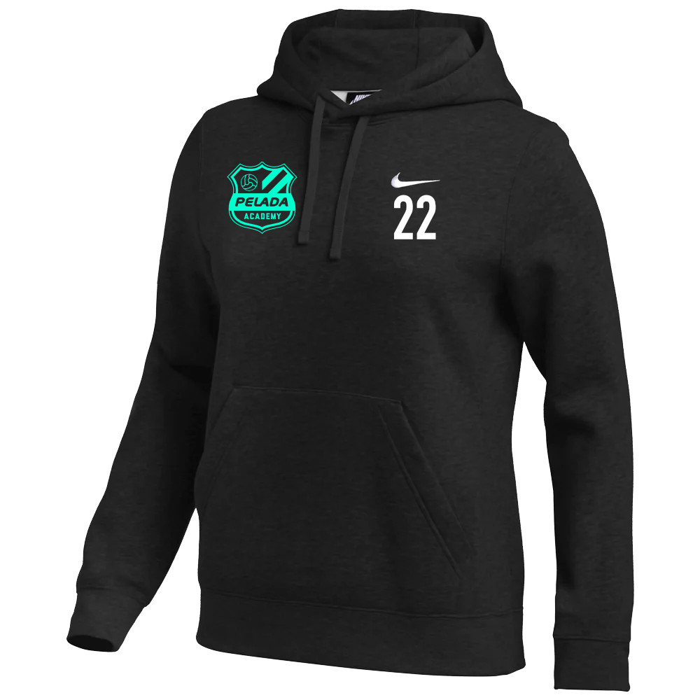 Pelada Academy | Nike Club Hoodie [Women's] - Black/Blue