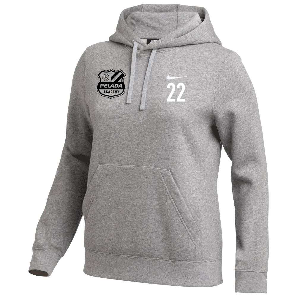 Pelada Academy | Nike Club Hoodie [Women's] - Gray/Black