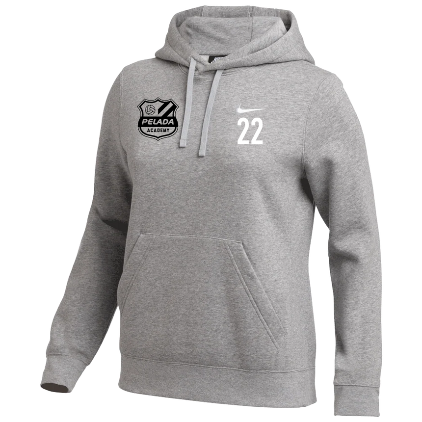 Pelada Academy | Nike Club Hoodie [Women's] - Gray/Black