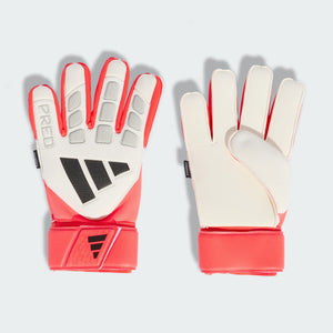 Predator Match Fingersave Gloves [White/Lucid Red]