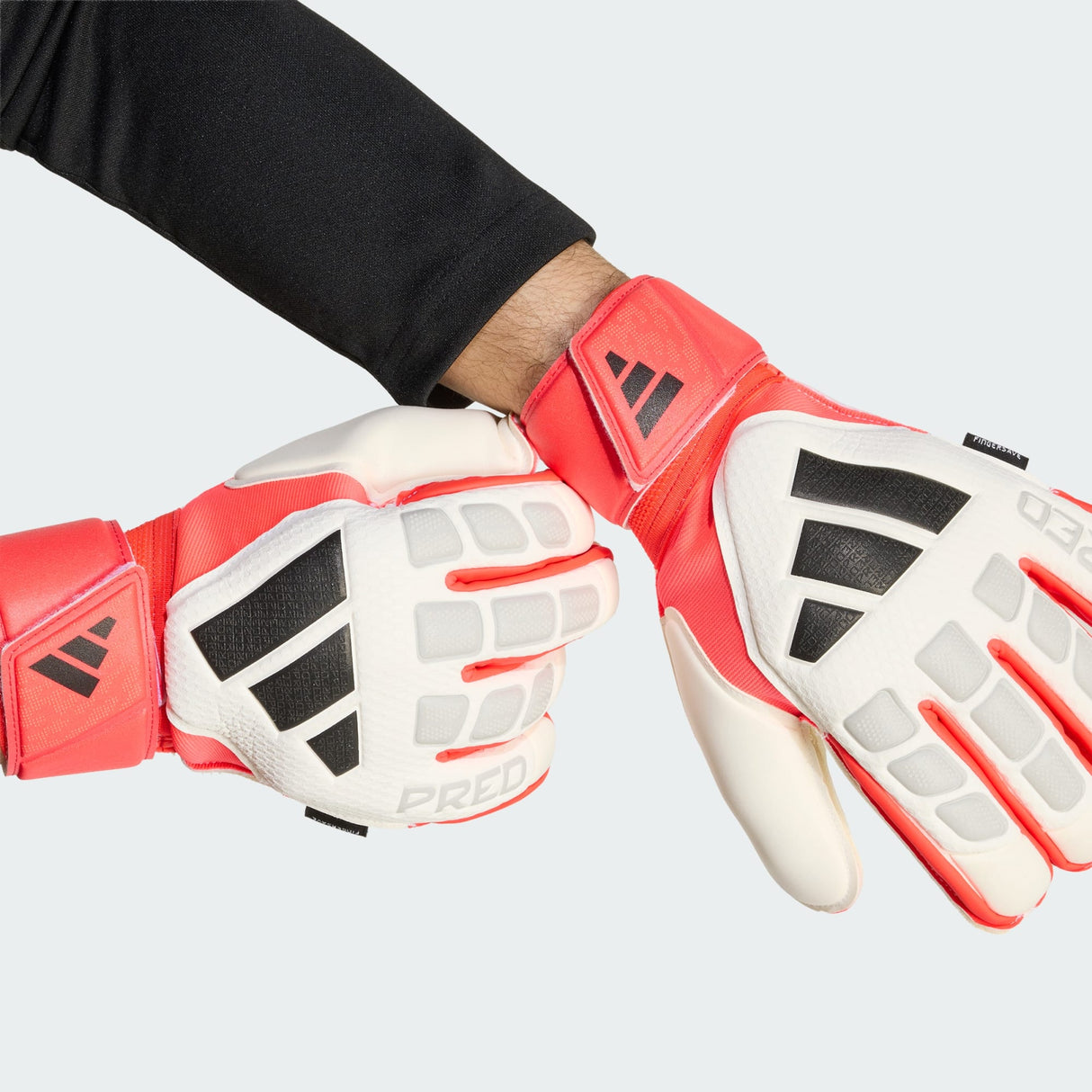 Predator Match Fingersave Gloves [White/Lucid Red]