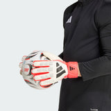 Predator Match Fingersave Gloves [White/Lucid Red]