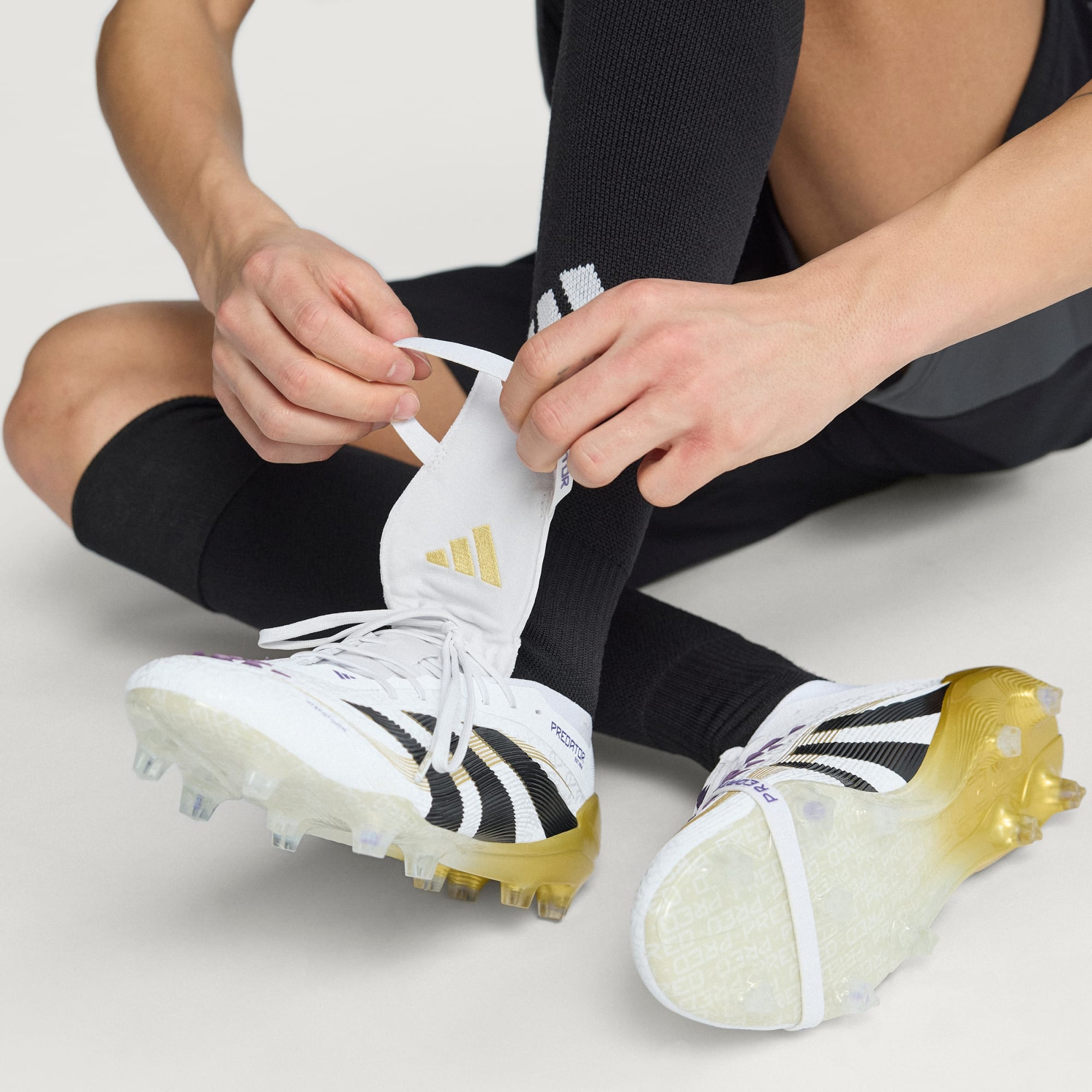Predator Elite FT FG [White/Core Black/Gold] – Tursi Soccer