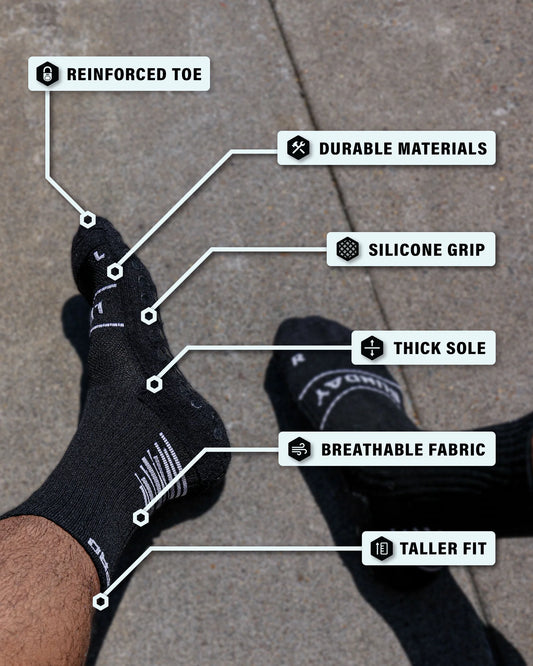 Sunday League Grip Socks [Black]