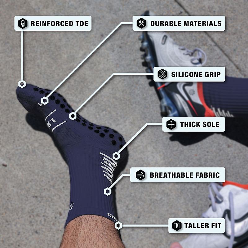 Sunday League Grip Socks [Navy]