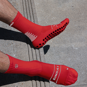 Sunday League Grip Socks [Red]