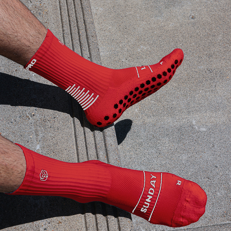 Sunday League Grip Socks [Red]
