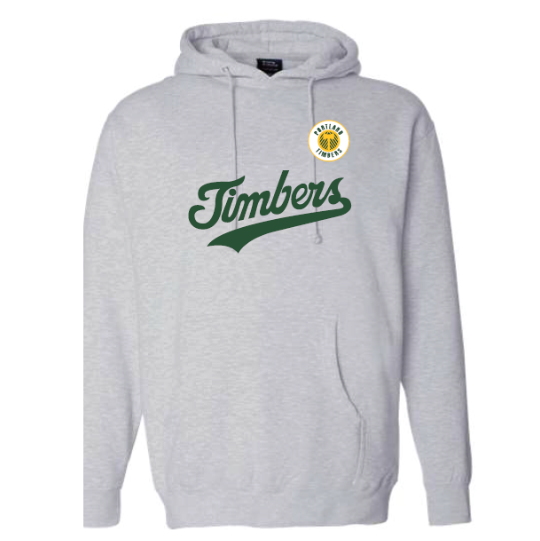 Portland Timbers Script Hoodie [Heather Grey]