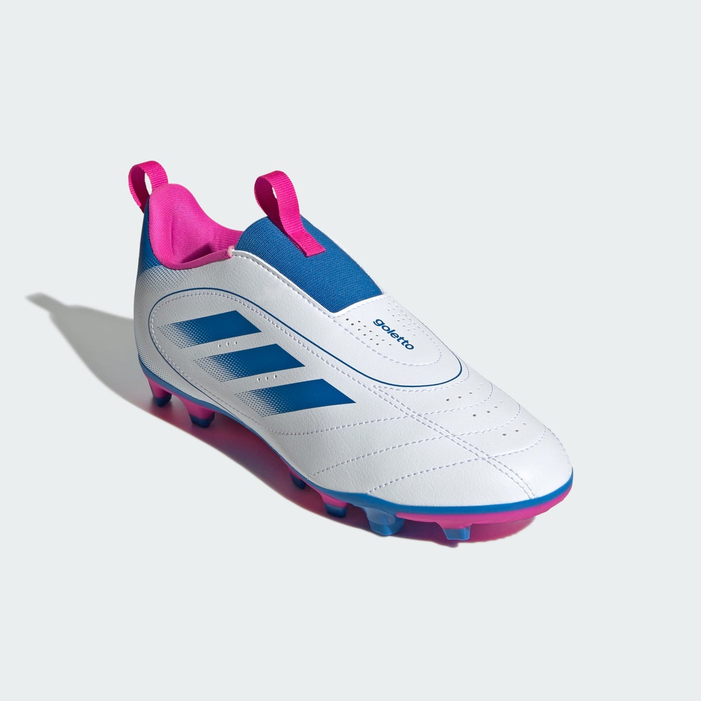 Junior Goletto IX LL FG [White/Royal/Team Shock Pink]