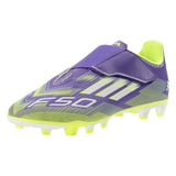 Junior F50 Club Velcro FxG [Purple/White/Lucid Lemon]