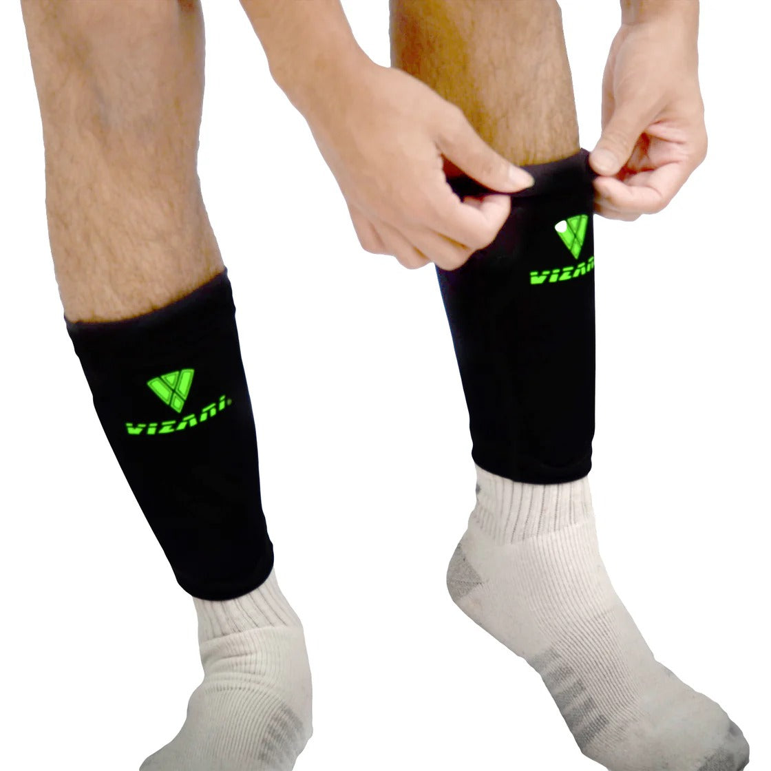 Salinas Slip In Shin Guards [Green/Black]
