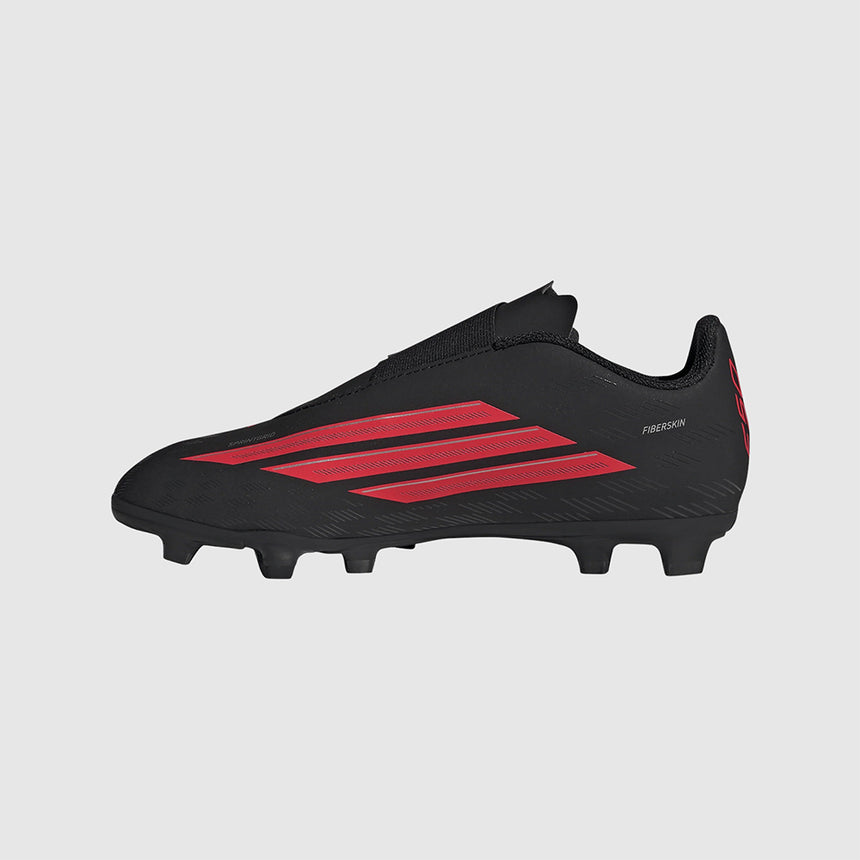 Junior F50 Club Velcro FxG [Core Black/Lucid Red]