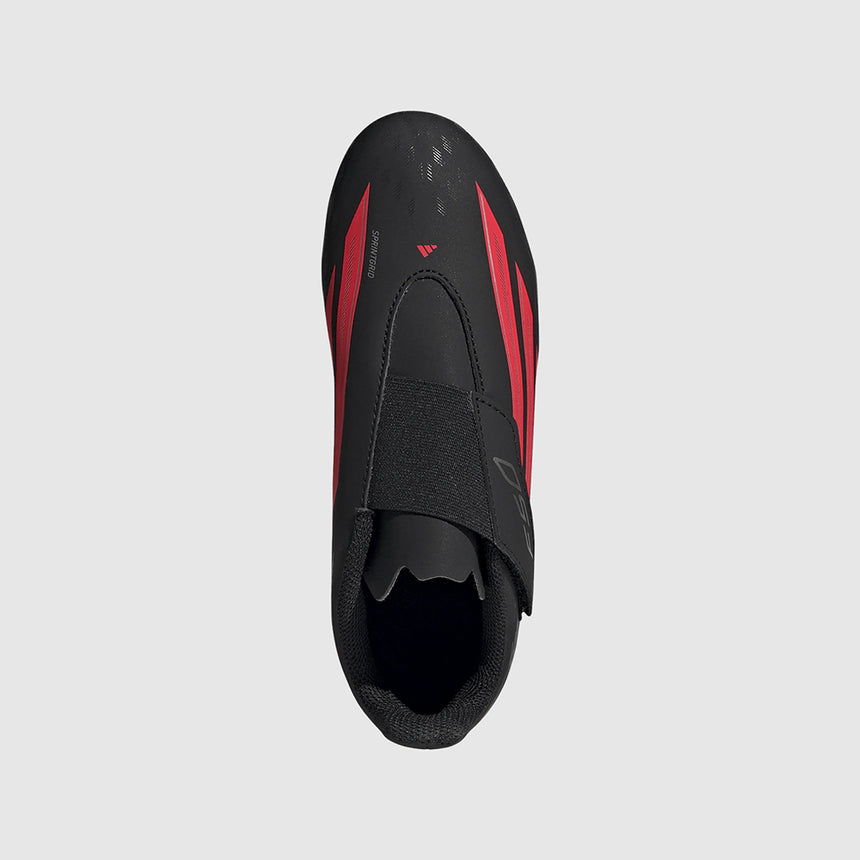 Junior F50 Club Velcro FxG [Core Black/Lucid Red]