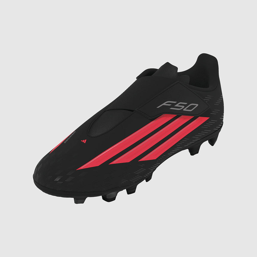 Junior F50 Club Velcro FxG [Core Black/Lucid Red]