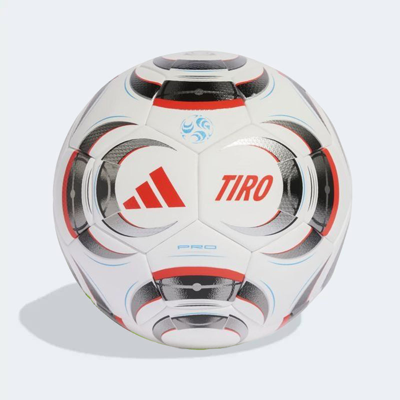 Tiro Pro Soccer Ball [White/Black/Lucid Red]