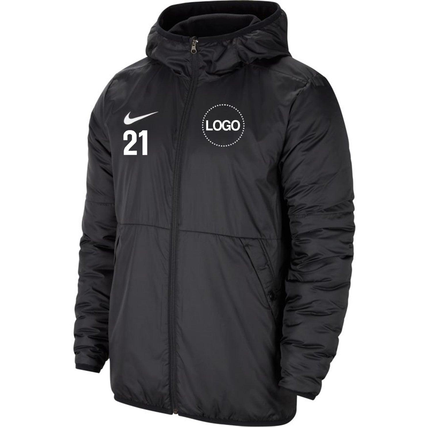 Nike mens black coat hotsell