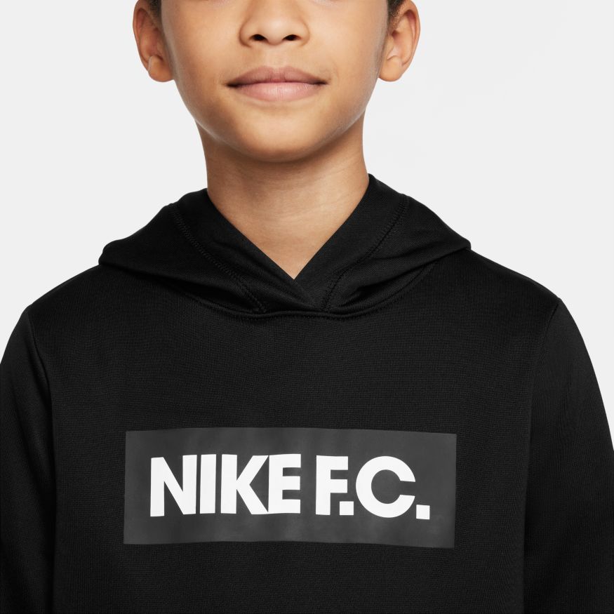 Youth Nike F.C. Pullover Hoodie [Black]