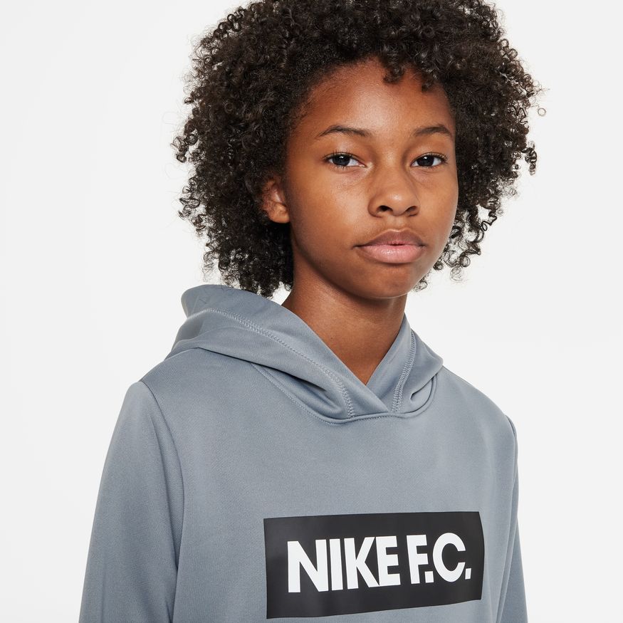 Youth Nike F.C. Pullover Hoodie [Gray]