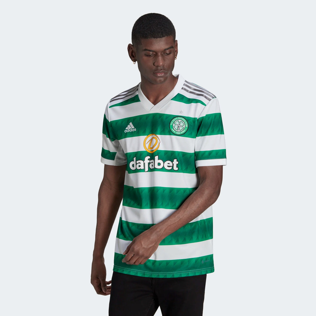 adidas Men's Soccer Celtic 21/22 Home Jersey (Medium) White/Green