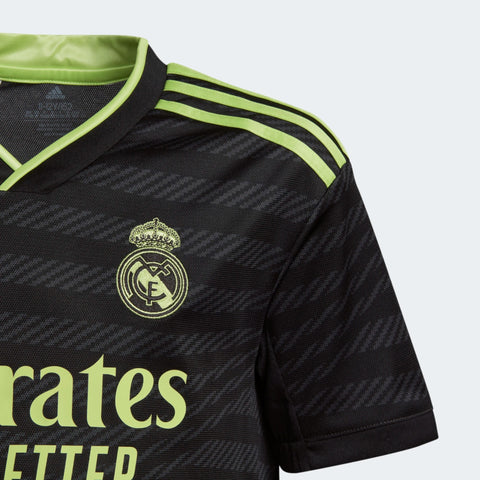 adidas 2022-23 Real Madrid Women's Third Jersey - Black-Pulse Lime