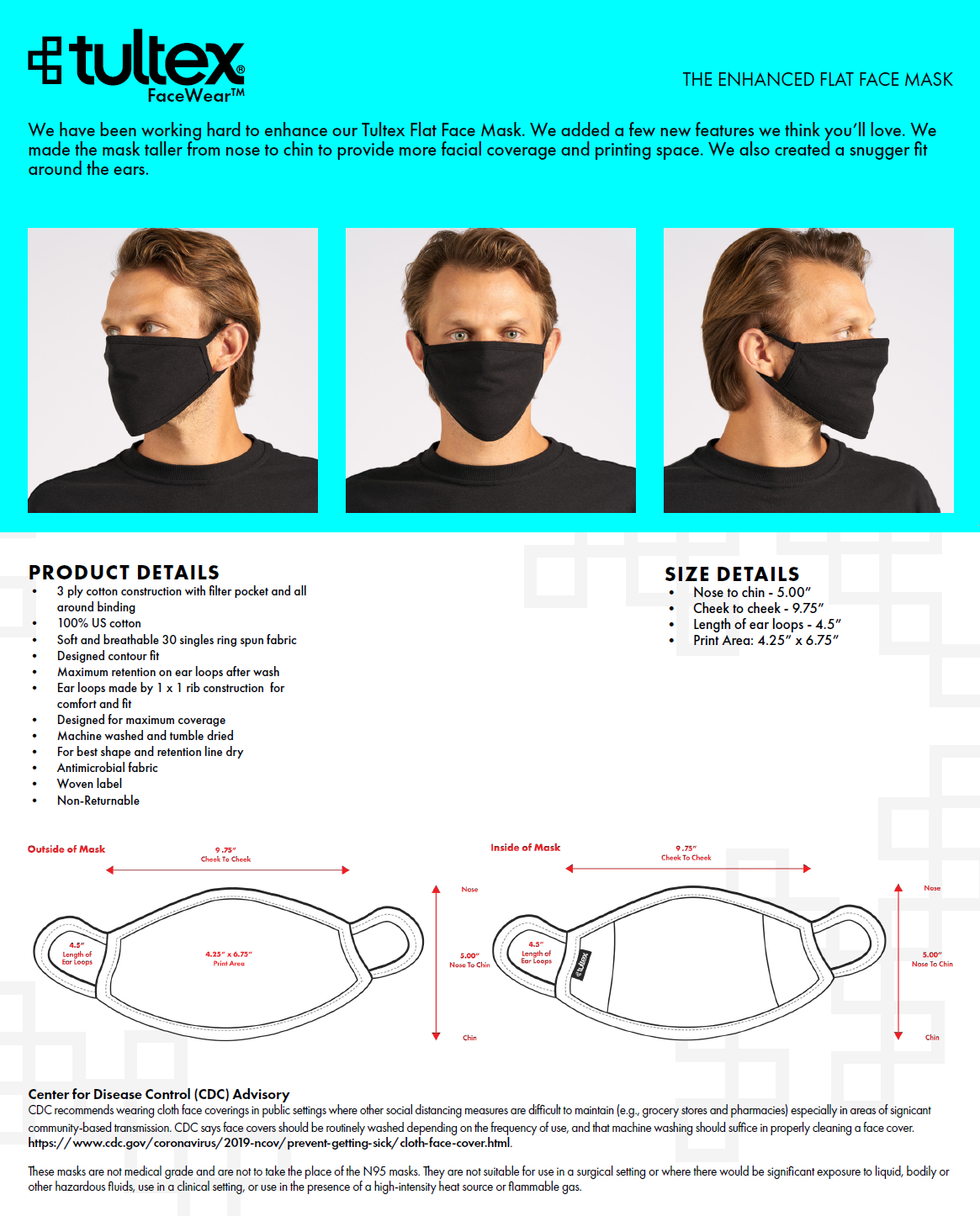 Earloop Face Mask [Red]