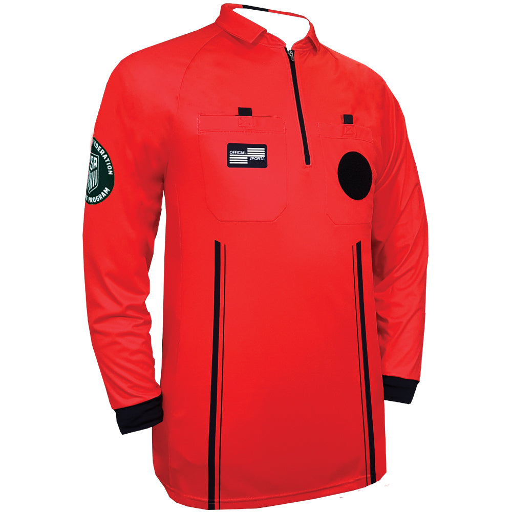 Men's USSF Pro Referee Jersey L/S [Red]
