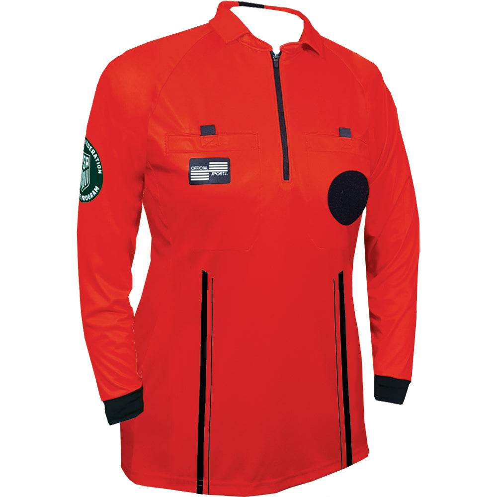 Women's USSF Pro Referee Jersey L/S [Red]